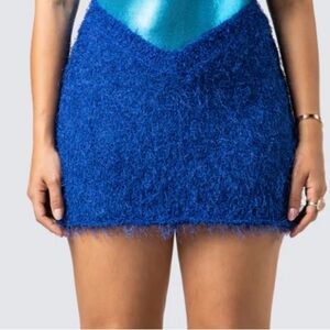 Sierra Blue Fuzzy Skirt